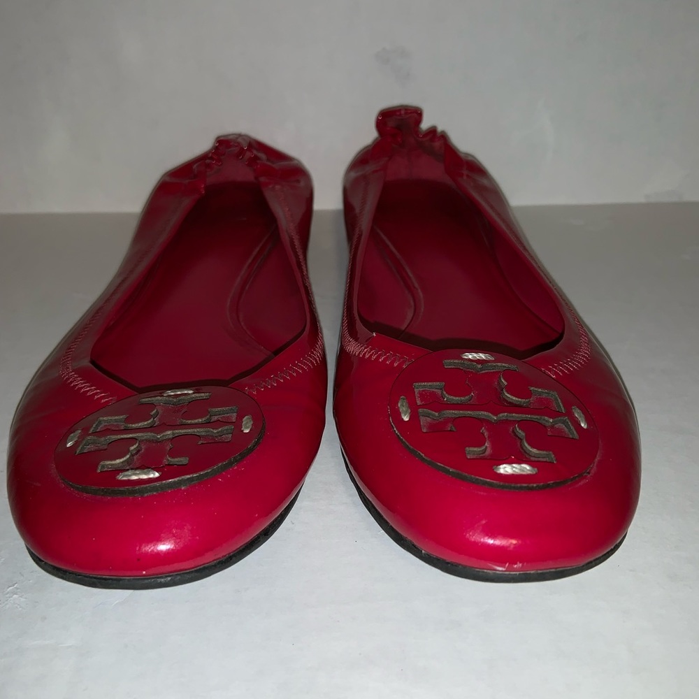 Red Tory Burch ballet flats.